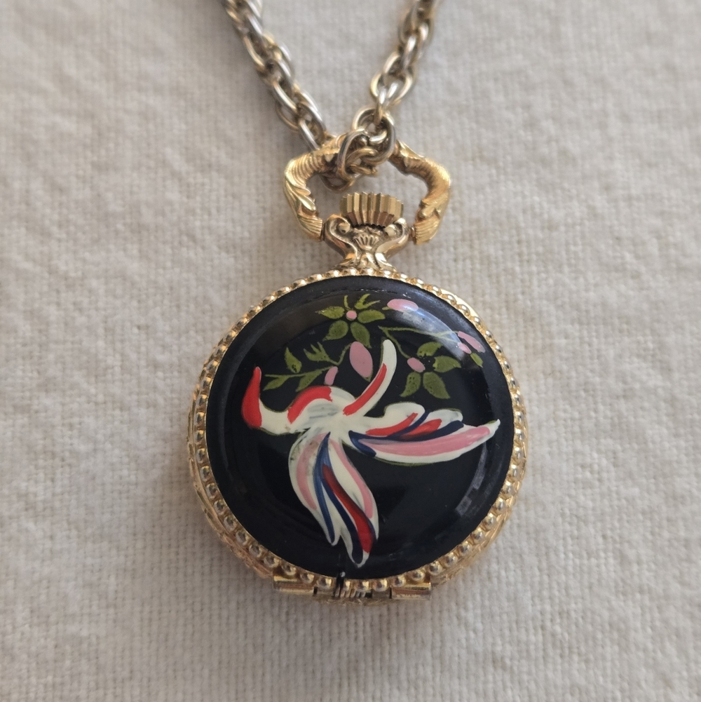 Vintage Lady Byron Swiss 17Jewel Manual Wind Pendant Watch